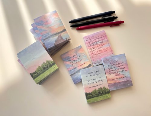 Memo pad, Stationery(square, 200 sheets)/Design based on watercolor  illustration - Shop greenut Sticky Notes & Notepads - Pinkoi