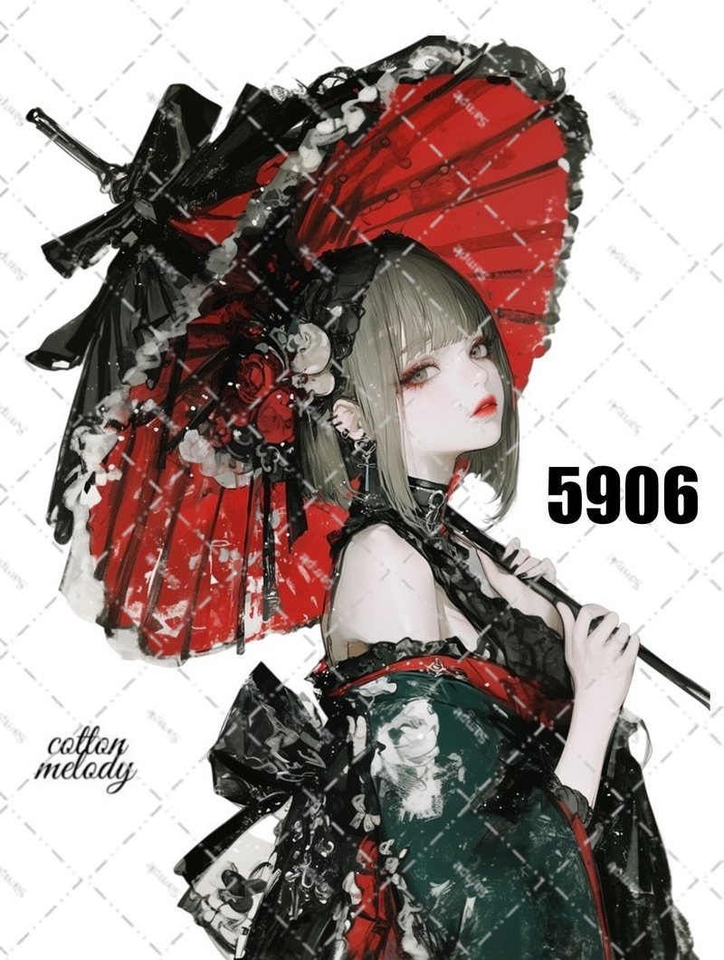 original sticker no.5906 人物ステッカー オリジナルステッカー 人物ステッカー 女の子ステッカー オリジナル人物ステッカー - 貼紙 - 紙 