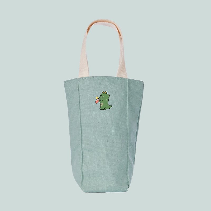 YCCT Eco-Friendly Beverage Bag Tall Style - Dragon - Large Capacity Double Layer Canvas - ถุงใส่กระติกนำ้ - ผ้าฝ้าย/ผ้าลินิน หลากหลายสี