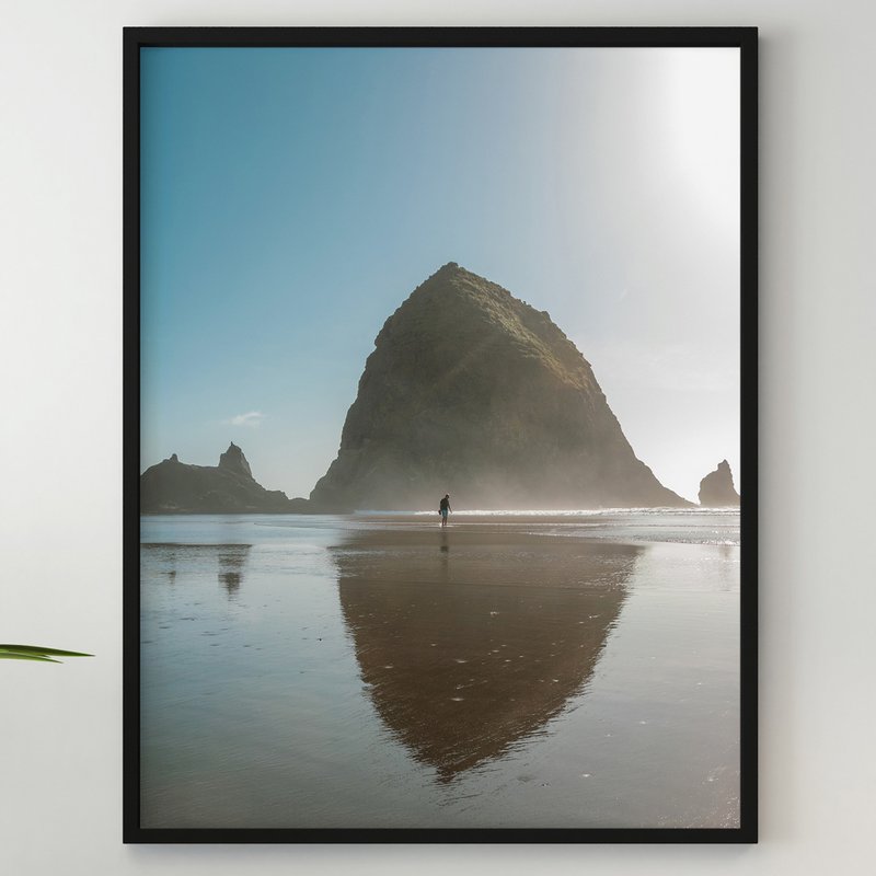 Haystack Rock Wall Poster, Haystack Rock Art, Haystack Rock Cannon Beach Ocean - Posters - Paper 