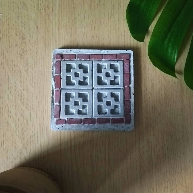 眷村顏水泥杯墊-方 - 杯墊 - 水泥 