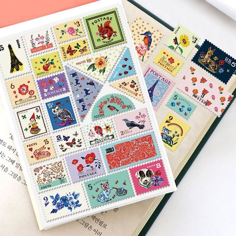 7321 Desgin - Stamp Sticker Set V4 - Nalita B01, 7321-04481 - Stickers - Paper Multicolor