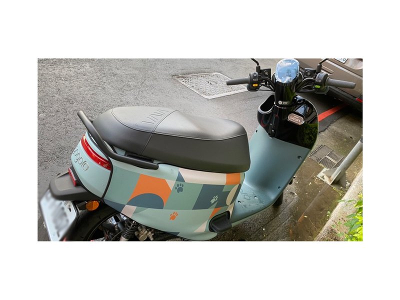 Geometric figure + cat footprint (Pluto green) gogoro series car cover anti-scratch car cover - Other - Polyester 