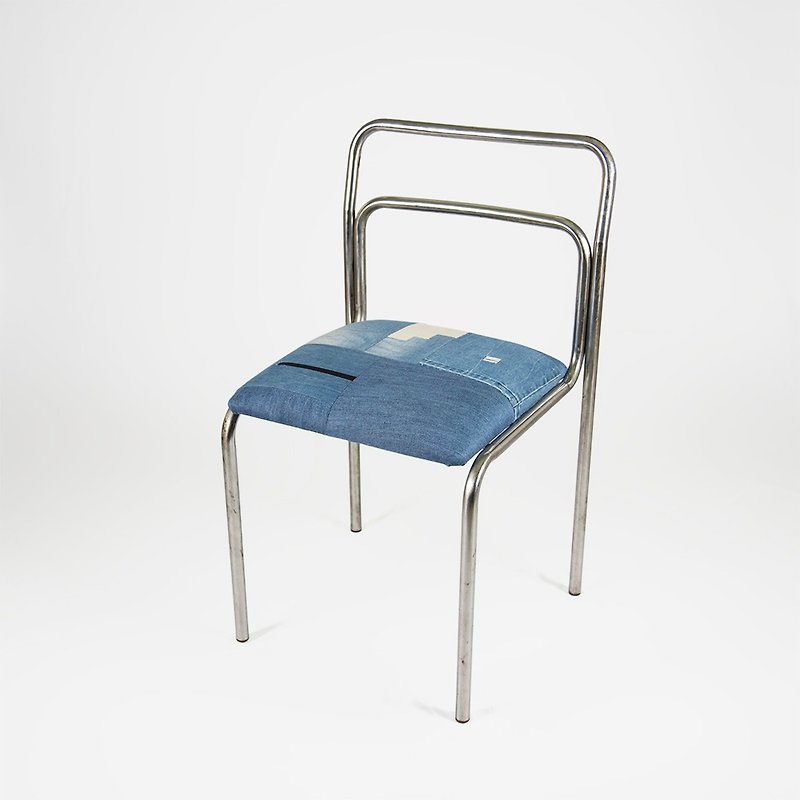 二手衣改造人生海海單寧藍拼布椅 唐青古物商X小樹林林總總 - 其他家具 - 其他金屬 藍色