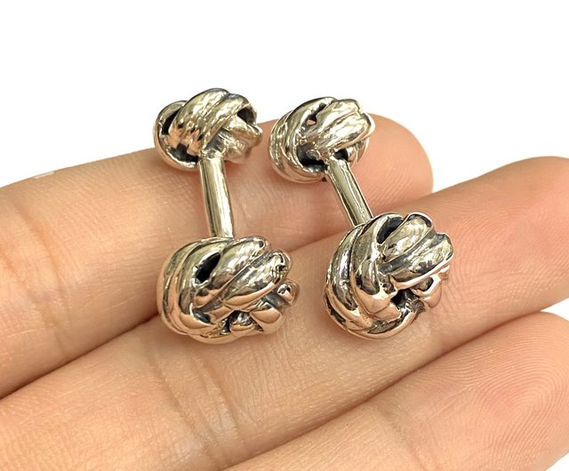 Silver Knot Cufflinks in Sterling Silver