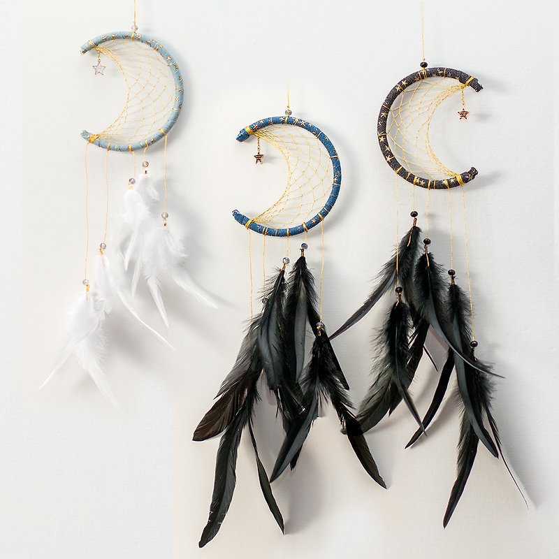 Wearing Stars and Moon - Moon Dream Catcher - Tannin + Venus - Healing, Valentine's Day gift exchange - Other - Other Materials 