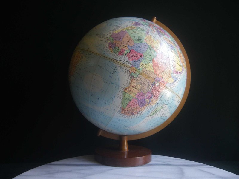 【老時光 OLD-TIME】早期二手美國製浮雕地球儀 - 擺飾/家飾品 - 其他材質 
