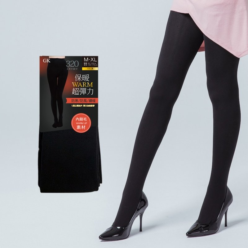 【ONEDER 旺達】320D刷毛褲襪 保暖褲襪 加絨加厚褲襪 內裏刷毛 - 絲襪/褲襪 - 其他材質 