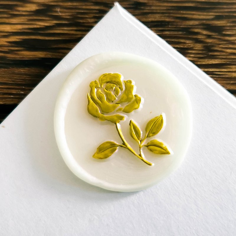 火漆印章-盛開的玫瑰 邀請函印章 封蠟印章 - 印章/印台 - 其他金屬 