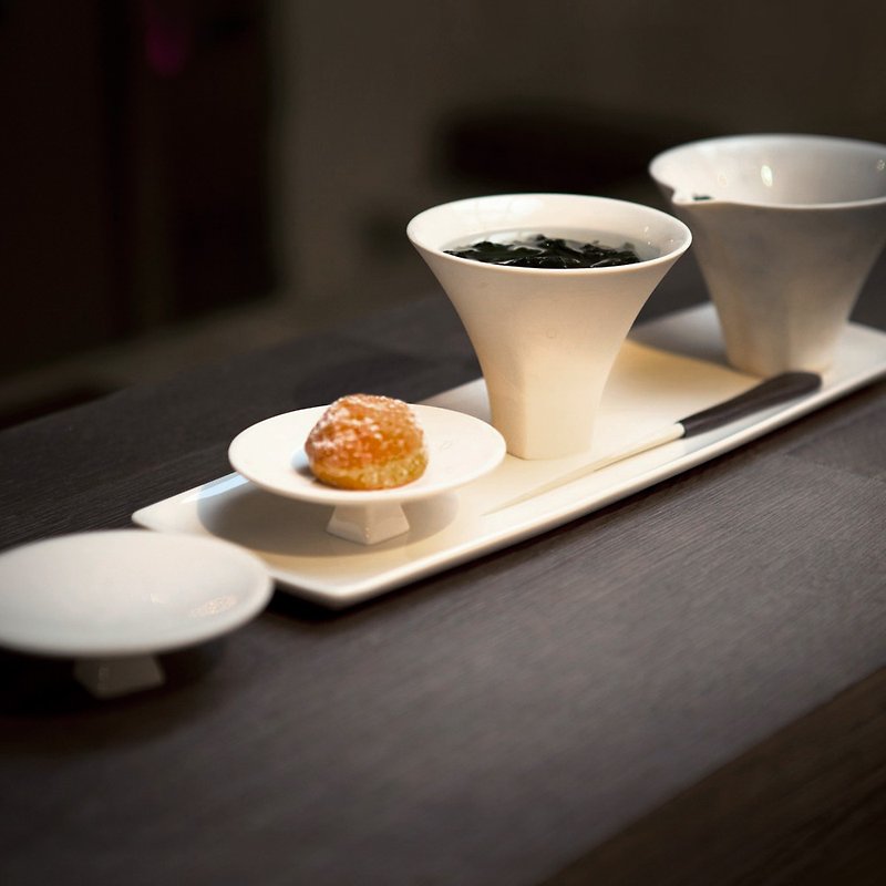 【3,co】享蓋杯組(5件式) - 茶具/茶杯 - 瓷 白色