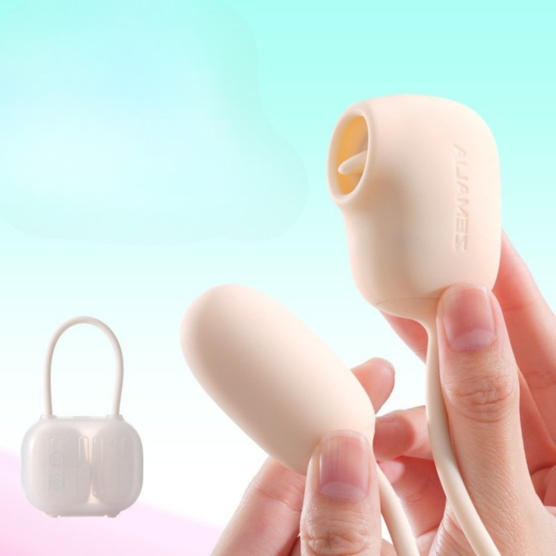 Zemalia 旅心【舌舔+震動】手機智能遙控 雙頭震蛋 - 情趣用品 - 矽膠 粉紅色