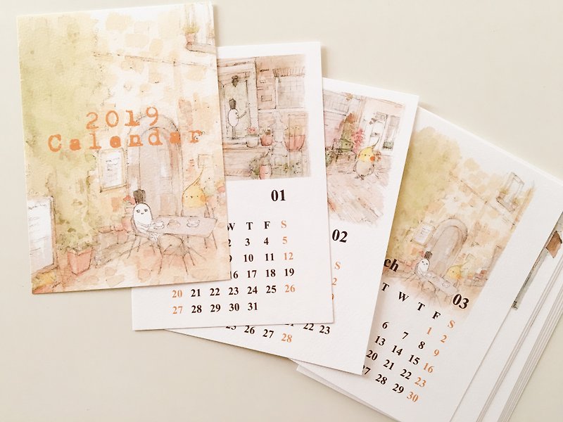 2019 乖寶寶與蘿蔔旅遊月曆卡 - 擺飾/家飾品 - 紙 