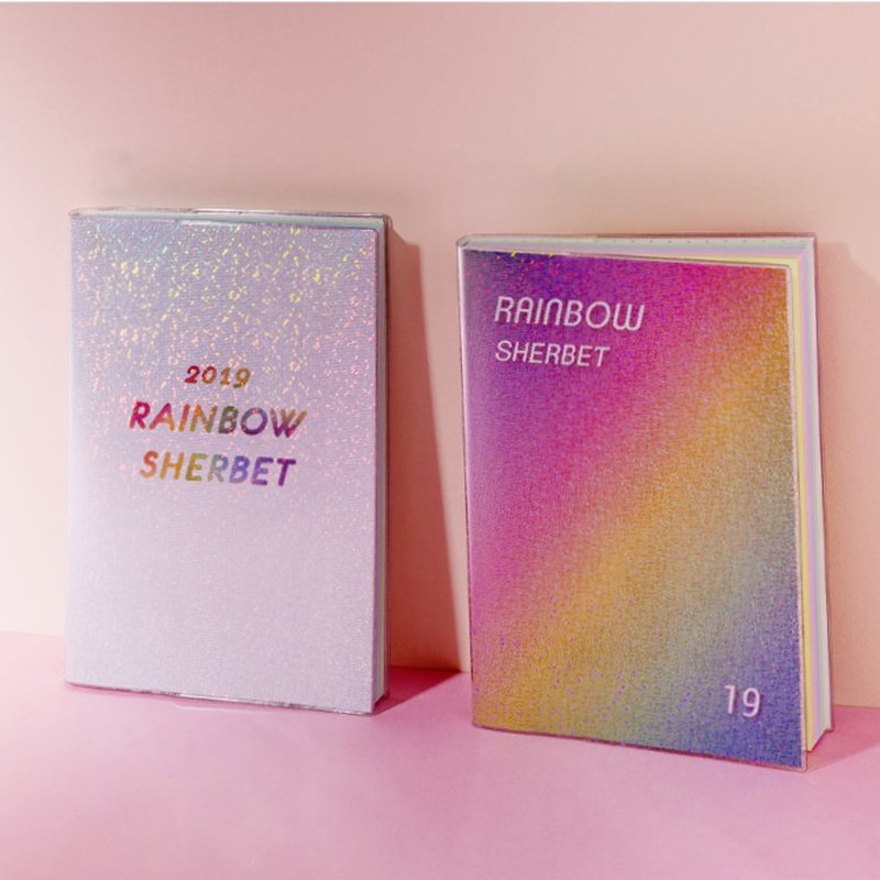 2019 RAINBOW SHERBET 彩虹月計畫行事曆 - 白底/彩虹 - 日曆/月曆/年曆 - 紙 多色