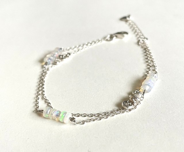 No.101オパールコッパーチェーンチャーム シルバー バロックパール