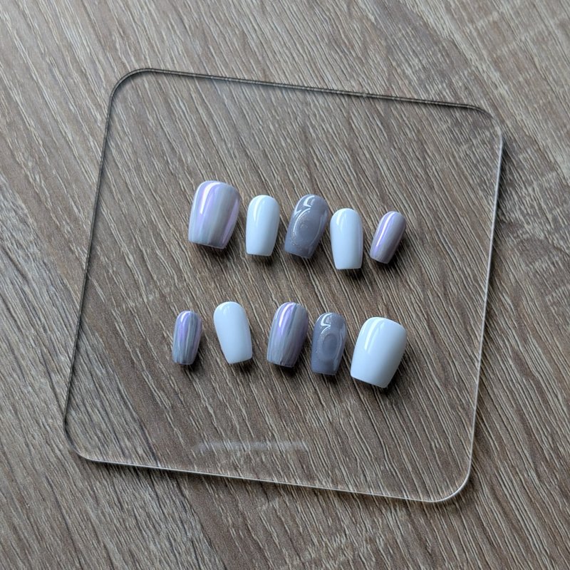 手作穿戴甲 煙雨 尺寸S 春夏飾品 春夏穿搭 - 其他 - 塑膠 紫色