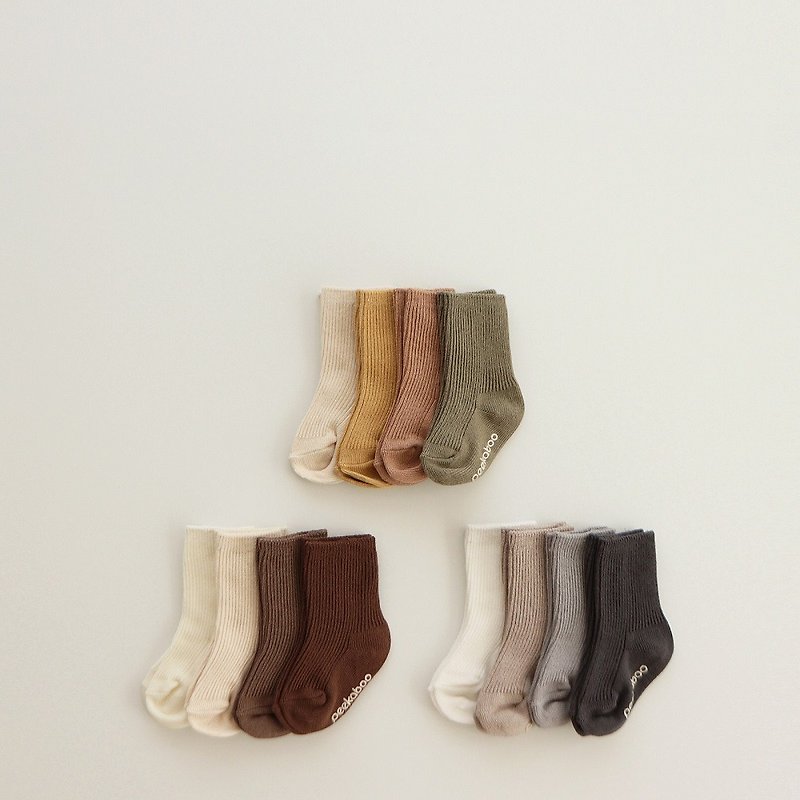 韓國寶寶休閒防滑襪子套裝 (1組4雙) - 嬰兒襪子 - 其他材質 