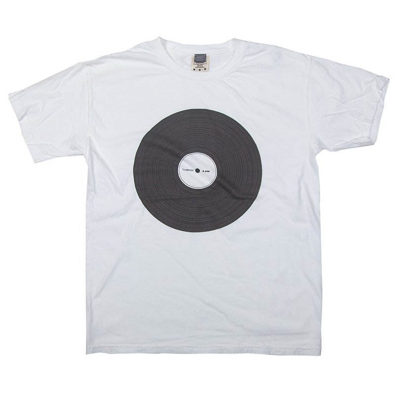 音楽 好きのギフトに。LP レコード (Long Play Record) アナログ Tシャツ　ユニセックスS〜XLサイズ　Tcollector - T 恤 - 棉．麻 白色
