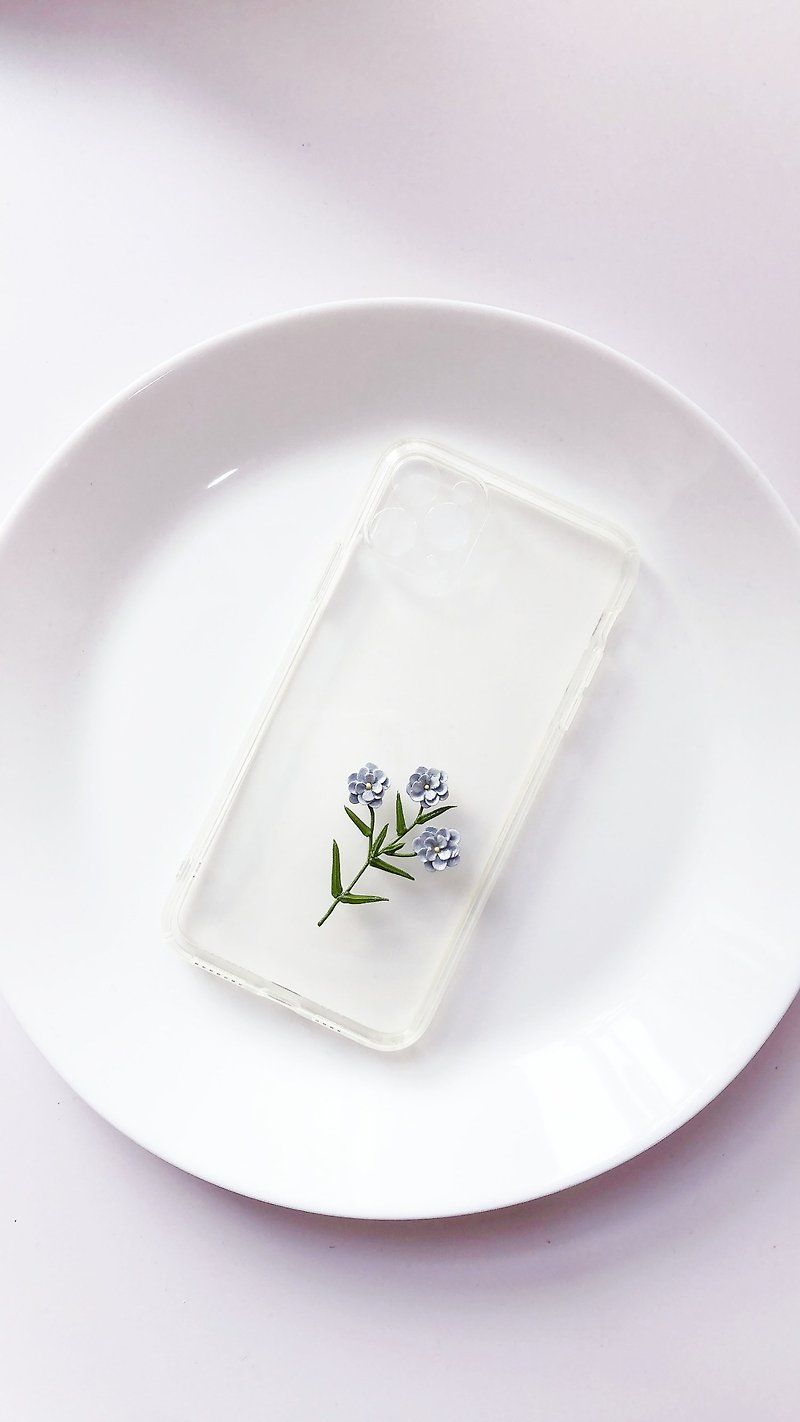 小清新* 手工黏土飛燕草iPhone手機套手機殼 - 手機殼/手機套 - 黏土 