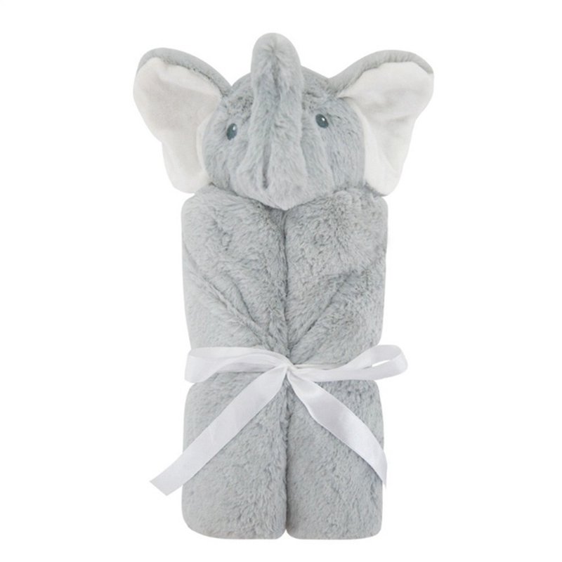 美國Quiltex超柔軟動物嬰兒毯安撫毯 - 灰色大象 - 其他 - 聚酯纖維 灰色