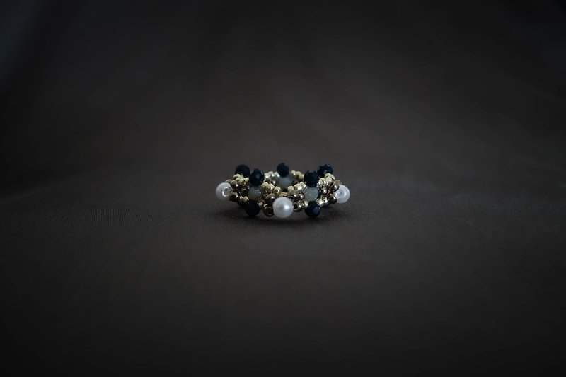 【The Graces-B】Ring - Handmade Beaded Jewelry - General Rings - Other Metals Blue