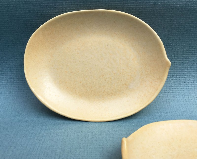 植島陶果盘 - 小皿 - 陶器 ゴールド
