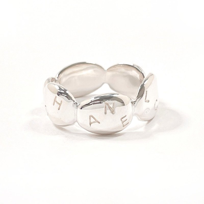 【日本直送 中古美品】12号 シャネル CHANEL リング・指輪 ロゴ シルバー925 ヴィンテージ アクセサリー 新品仕上げ済み 希少 - 戒指 - 純銀 銀色