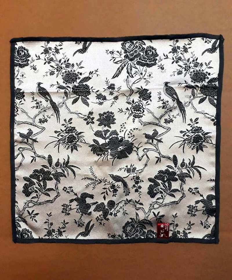 花與鳥 口袋巾 - 領結/領巾 - 聚酯纖維 銀色