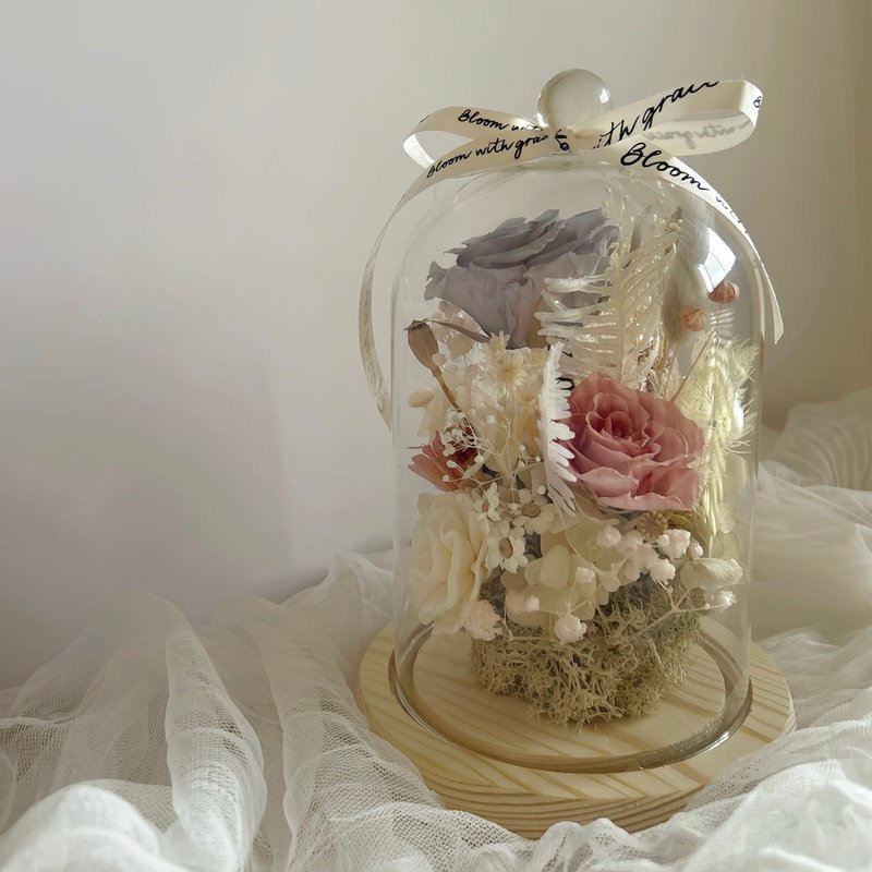 永生花玻璃盅 - 乾燥花/永生花 - 植物．花 透明