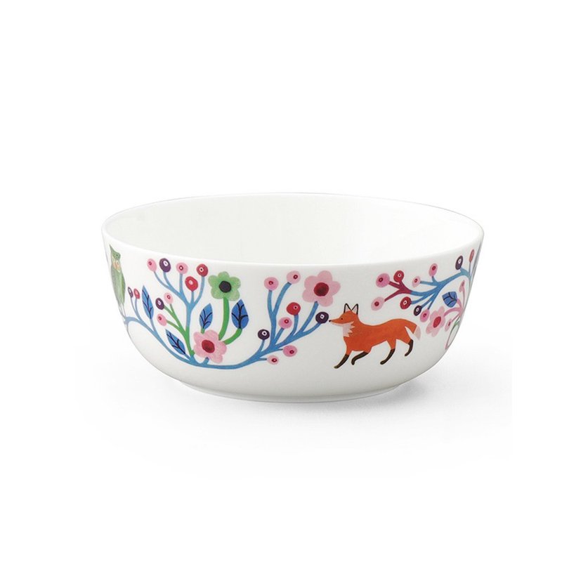 Monika Forsberg設計師聯名 魔法森林骨瓷餐碗(14cm) - 碗 - 瓷 藍色