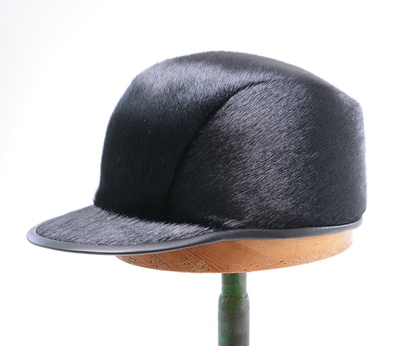 Men's Seal Fur Cap Real Fur Hat Russian Fur Hat Winter Hat From Real Fur Seal - 帽子 - 羊毛 黑色