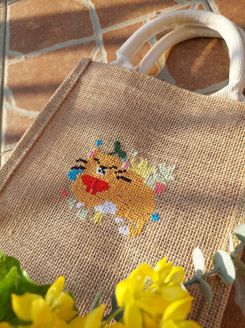 ||Customized||Unprinted embroidered linen bag - Handbags & Totes - Cotton & Hemp 