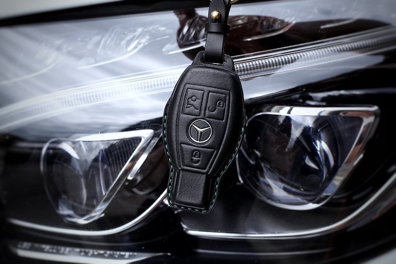 [Spot Edition] Benz A250 C300 W205 W213 Car Key Case Key Holster - Keychains - Genuine Leather Black
