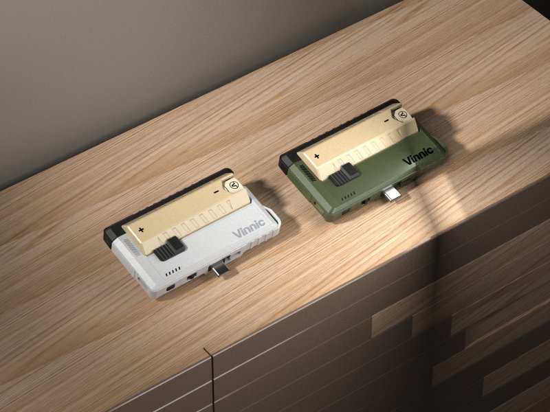 Vinnic 5,000mAh 可換電Type-C 直插式 雙輸出行動電源 (21700*2) - 行動電源/充電線 - 塑膠 銀色