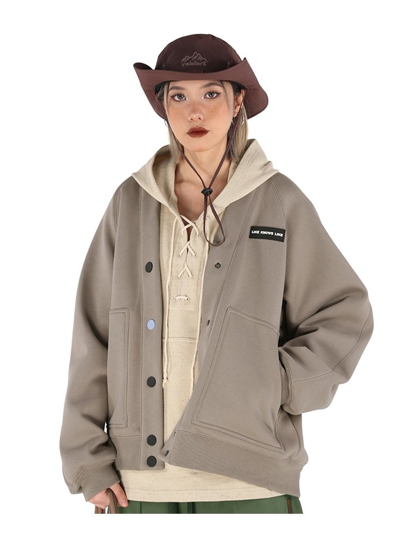 Women's warm polar fleece v-neck jacket - Women's Casual & Functional Jackets - Cotton & Hemp 