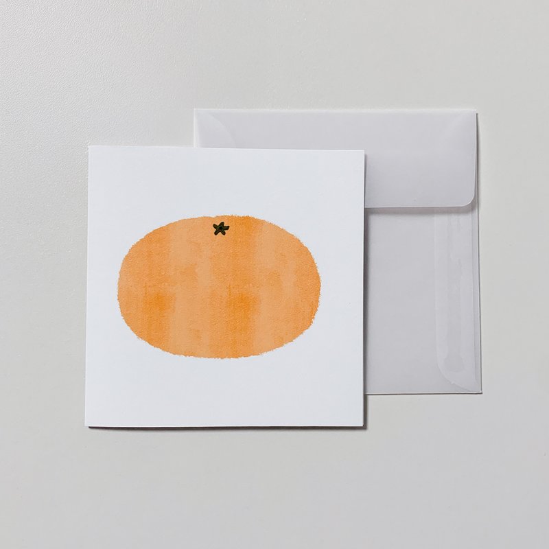 水果迷你卡片 – 橘子 - 卡片/明信片 - 紙 橘色
