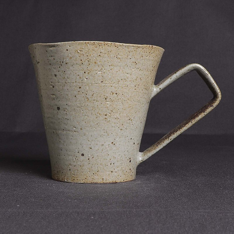 鴿灰鐵斑六角把杯 - 茶壺/茶杯/茶具 - 陶 灰色