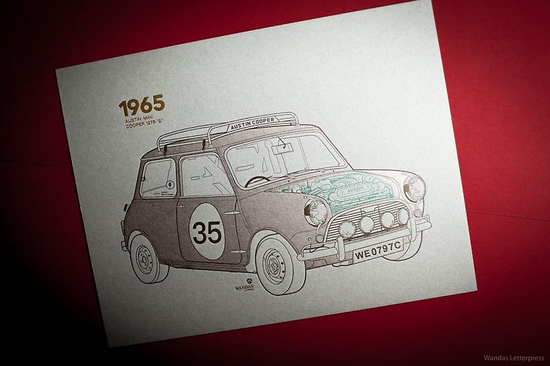 1965 Austin Mini Cooper 1275 - Cards & Postcards - Paper Black