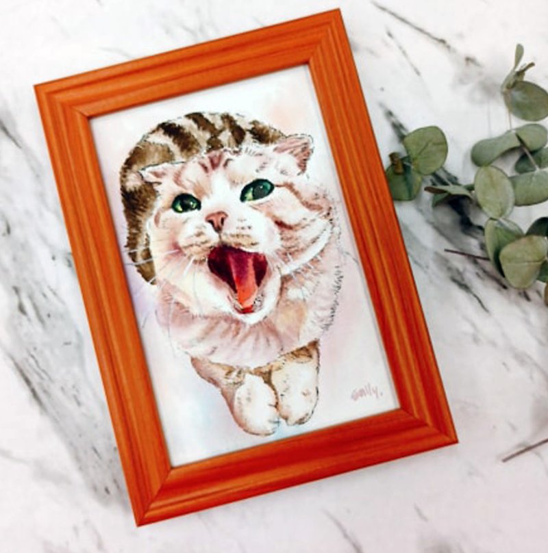 Watercolor hand-painted portraits, pet paintings, custom paintings, like Yan-painting, illustration style A [customized gift] - Other - Paper 