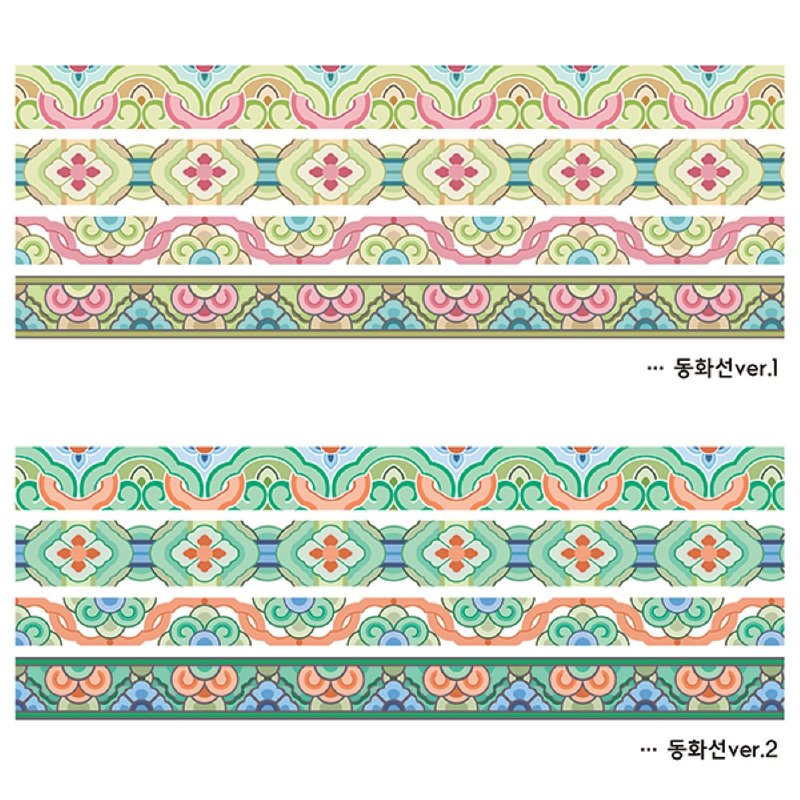 Oriental Fairy Tale Line 3types (blackraccoon) Vintage collage design paper - 貼紙 - 紙 多色