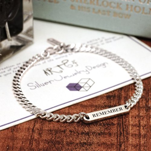 The other end of memory lettering bracelet [fine version - rope chain] 925  sterling silver bracelet