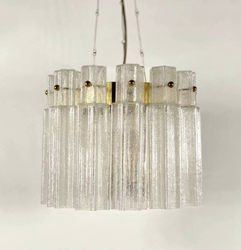 Kalmar Lighting 的老式奧地利枝形吊燈 1970 年代 - 燈具/燈飾 - 玻璃 透明
