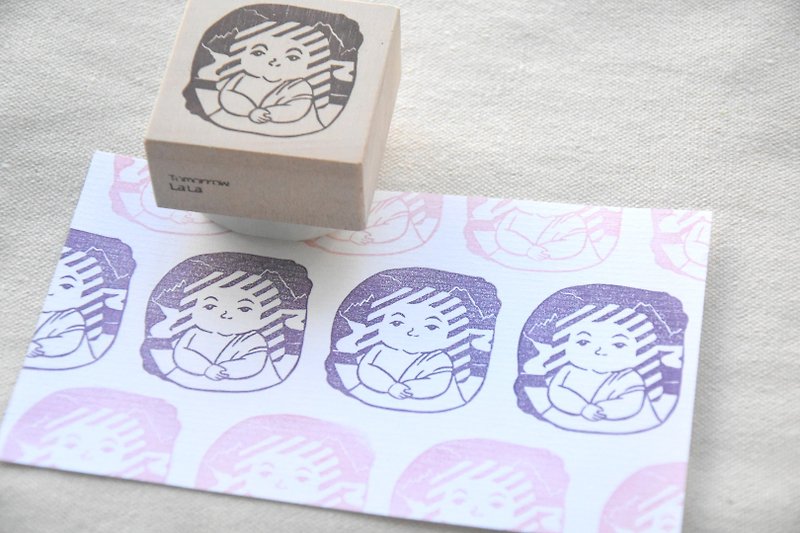 Famous painting series hand-engraved rubber stamp[Mona Lisa] - ตราปั๊ม/สแตมป์/หมึก - ยาง 