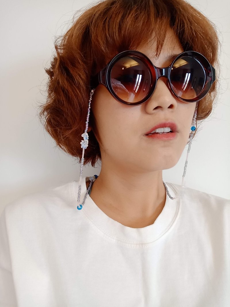 Mermaid Glasses chain Necklace - กรอบแว่นตา - เครื่องประดับพลอย สีใส