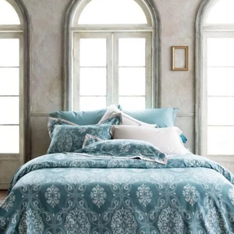 Caliphil寢具 美國棉300織/雙人/加大床包被單四件組/伯利恆之星/ - 寢具/床單/被鋪 - 棉．麻 綠色