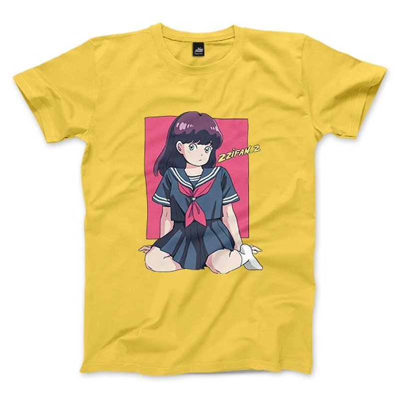 Sailor Suit Girl-Yellow-Unisex T-Shirt - Men's T-Shirts & Tops - Cotton & Hemp Yellow