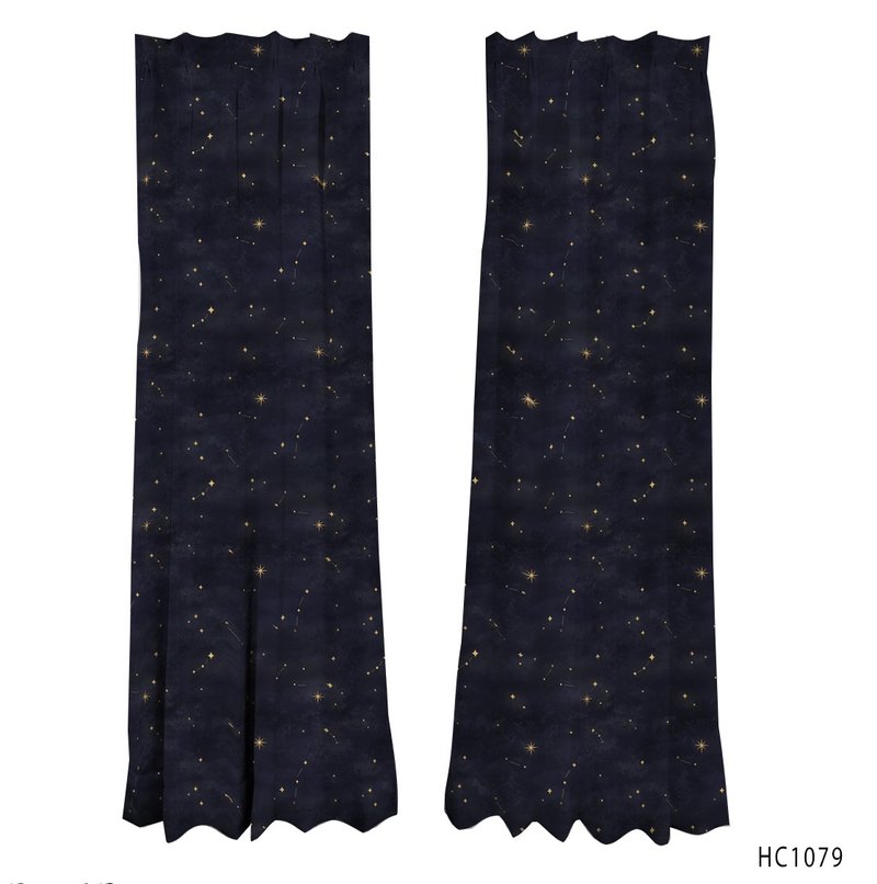 Brand design printed curtains The starry sky HC1079 starry sky - ม่านและป้ายประตู - เส้นใยสังเคราะห์ 