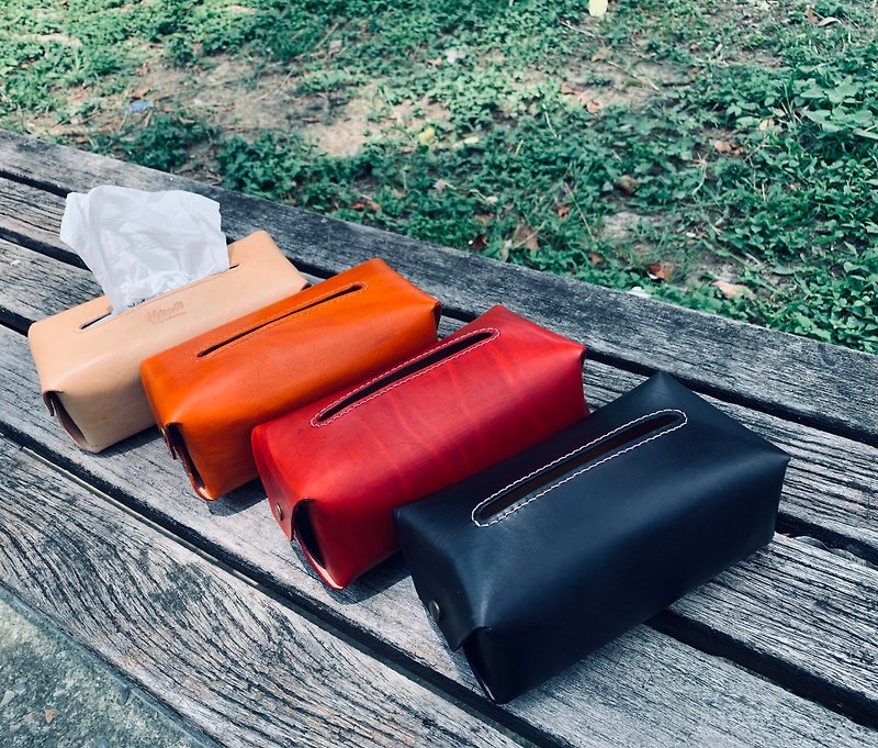 Simple style removable toilet paper leather case - กล่องทิชชู่ - หนังแท้ 