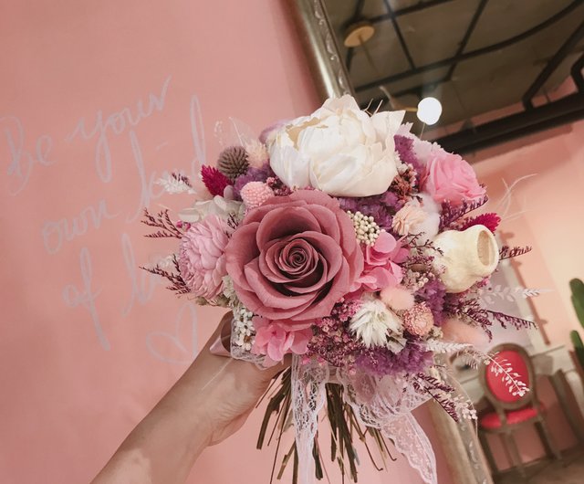 Immortal Bouquet  Pink Bouquet Immortal Dry Bouquet - Shop wednesdayfloral  Dried Flowers & Bouquets - Pinkoi