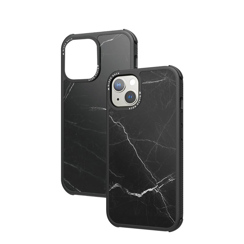 【Black Rock, Germany】Marble Shockproof Case-iPhone 13 Series - เคส/ซองมือถือ - แก้ว สีดำ