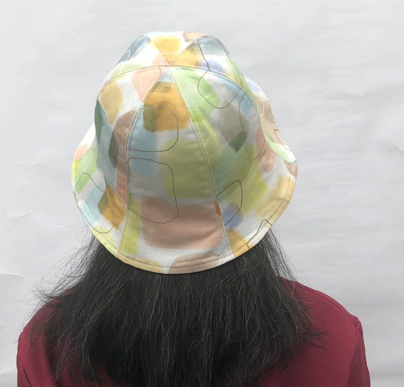 雙面漁夫帽 - 春季彩霞 - 帽子 - 棉．麻 多色